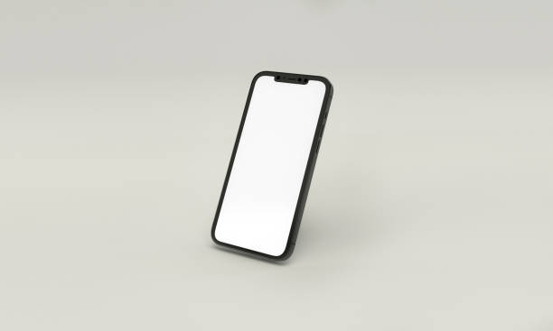 istock 3d render illustration hand holding the white smartphone with full screen and modern frame less design - isolated on white background 1303688712