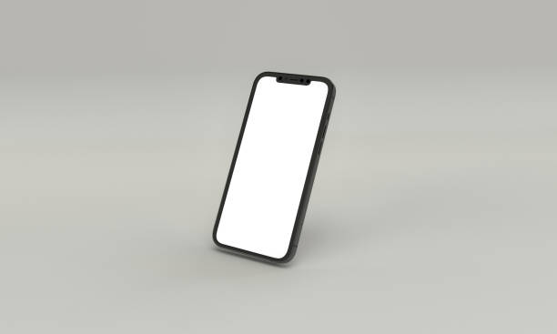 istock 3d render illustration hand holding the white smartphone with full screen and modern frame less design - isolated on white background 1303688906