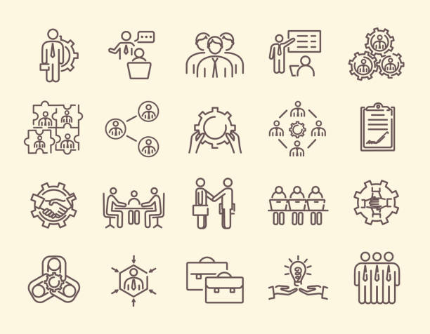 ilustraciones, imágenes clip art, dibujos animados e iconos de stock de vector de compromiso y motivación de los empleados - stakeholder