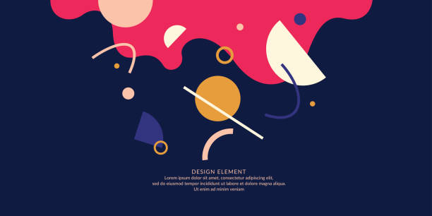 Modern backgrounds with abstract elements and dynamic shapes. Compositions of colored spots. Vector illustration. Modern backgrounds with abstract elements and dynamic shapes. Compositions of colored spots. Vector illustration. Template for design and creative ideas. constructivism stock illustrations