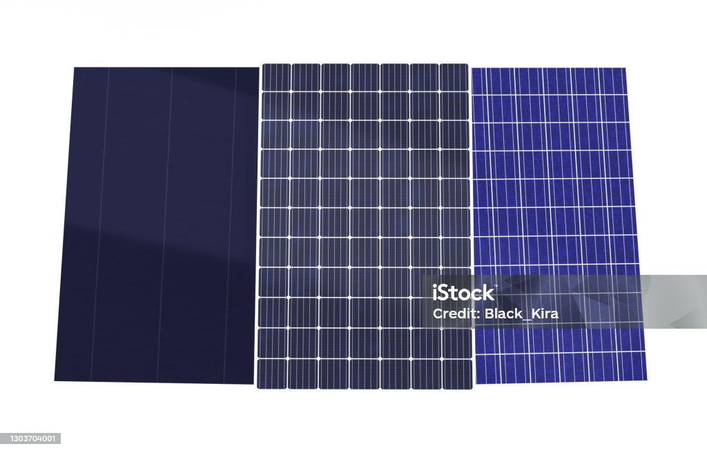 3D-Rendering verschiedener Arten von Solarpanels - Lizenzfrei Sonnenkollektor Stock-Foto 3D-Rendering verschiedener Arten von Solarpanels - Lizenzfrei Sonnenkollektor Stock-Foto