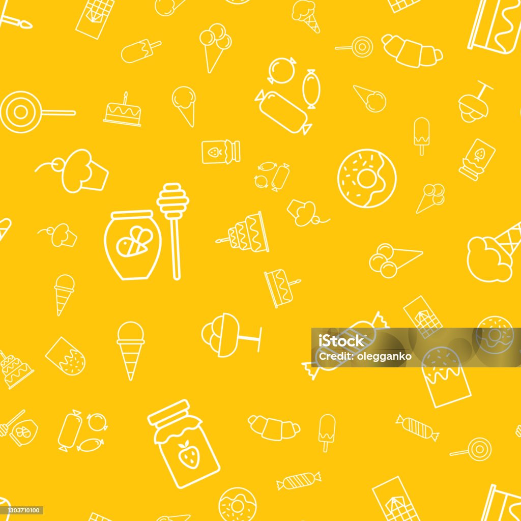 Simple Food And Drink Icon Seamless Pattern Background Vector Illustration  Eps10 Stock Illustration - Download Image Now - iStock