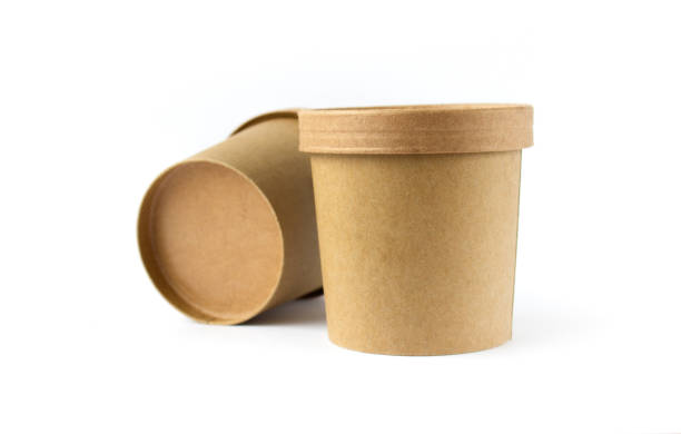 istock Eco-friendly carton cans for food, beverage and tea. Isolated with white background. Zero waste concept. 1303711319