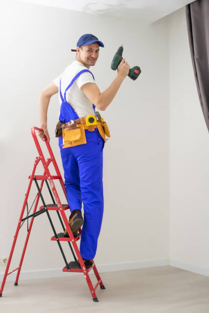istock Stock image of male construction worker over white background 1303717674