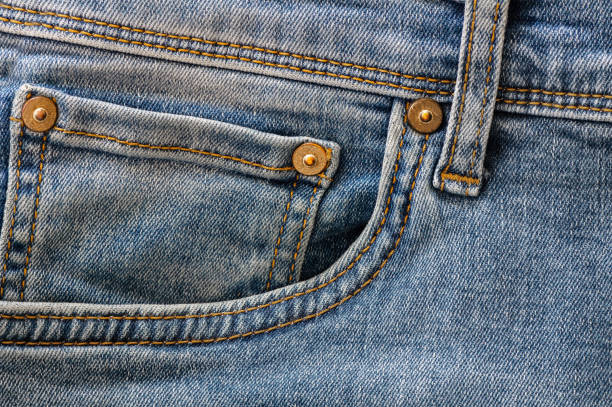 istock Denim jeans pattern, close up textured jean background, detailed fabric texture 1303719224