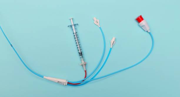 Pulmonary  artery catheter used for right heart catheterization Pulmonary  artery catheter widely used for right heart catheterization to monitor heart condition pulmonary artery stock pictures, royalty-free photos & images