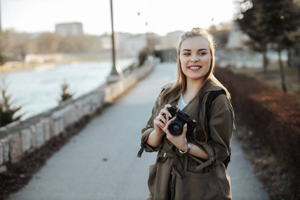 istock Young blonde Solo Traveler 1303722138