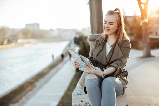 istock Young blonde Solo Traveler 1303722172