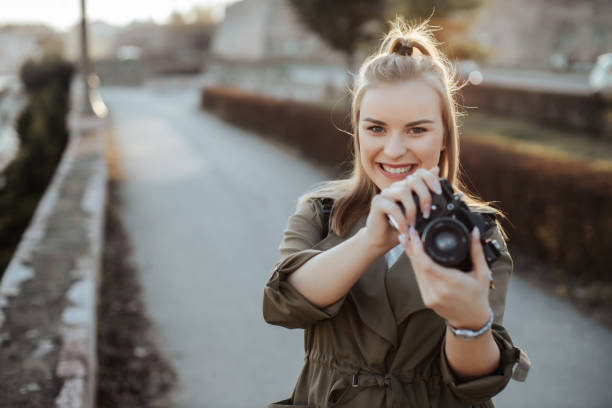 istock Young blonde Solo Traveler 1303722202