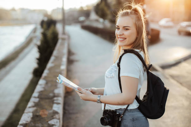 istock Young blonde Solo Traveler 1303723291