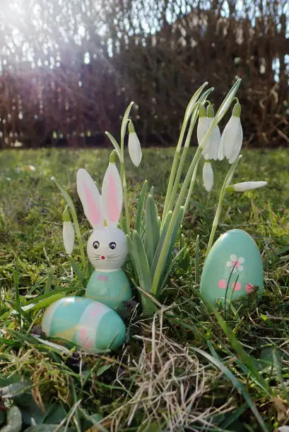 Photo of Easter decorations in the garden