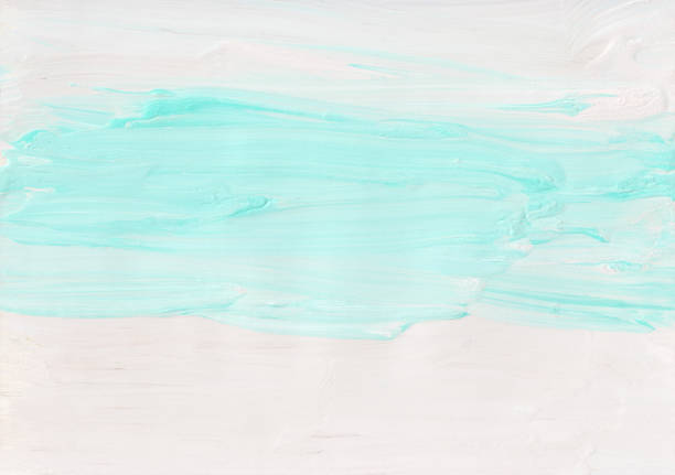 istock Abstract minimalist pastel green and white background texture. Soft brush strokes on paper. Faded artistic backdrop. 1303729418