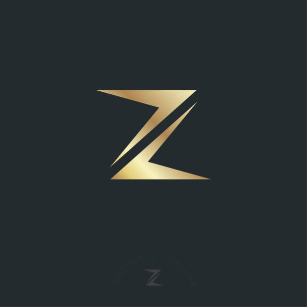 istock Z letter. Z monogram consist of gold elements. 1303738153