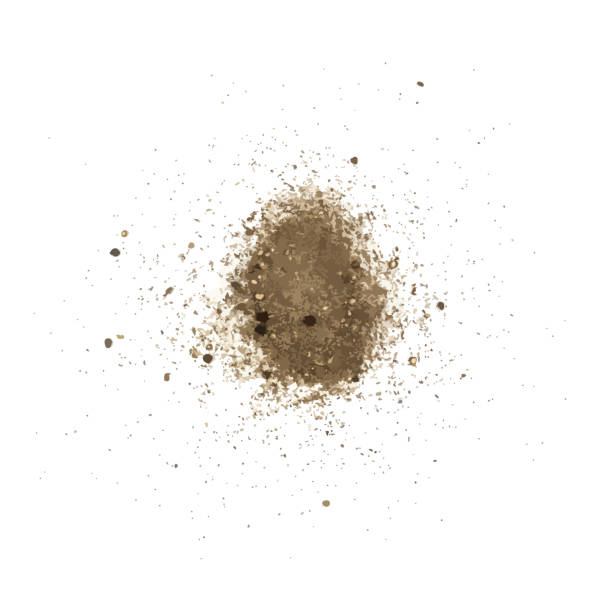 istock Heap of Ground Black Pepper Isolated on White 1303740585