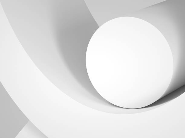 istock Abstract minimal geometric installation, architectural background 1303741611