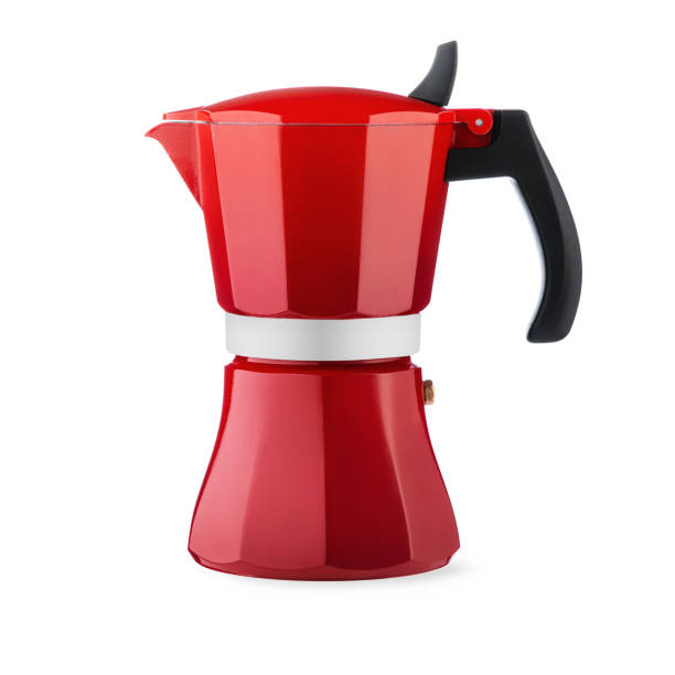 istock Red coffee maker cane, isolated on white with clipping path 1303743641