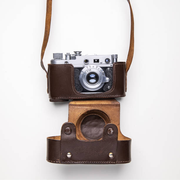 istock Old, retro, vintage  camera over white with clipping path 1303743678