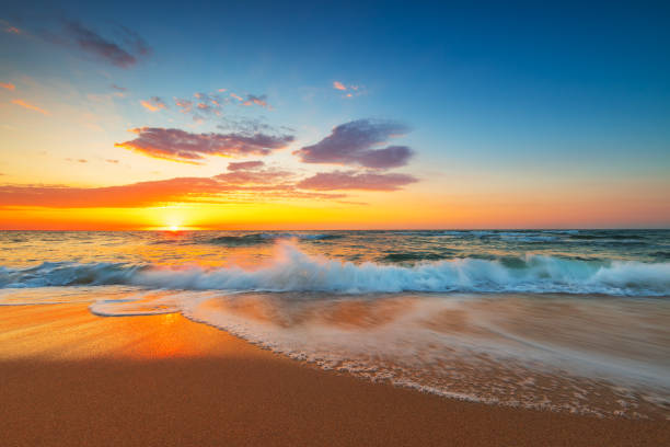 istock Beautiful cloudscape over the sea, sunrise shot 1303744232