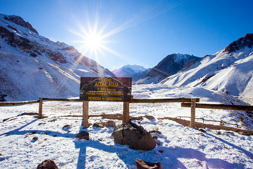 The Aconcagua Provincial Park is located in the northwest of the province of Mendoza, department Las Heras, is located 165 km from the city of Mendoza, and 75 km from Uspallata along the National Route 7. Within the park is Mount Aconcagua, 6,962 m.