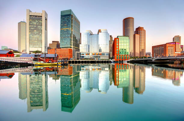 boston - boston skyline city massachusetts foto e immagini stock