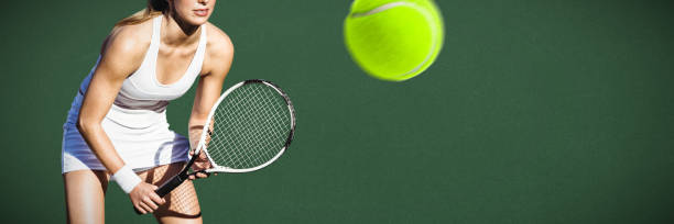 istock Composite image of tennis woman 1303752189