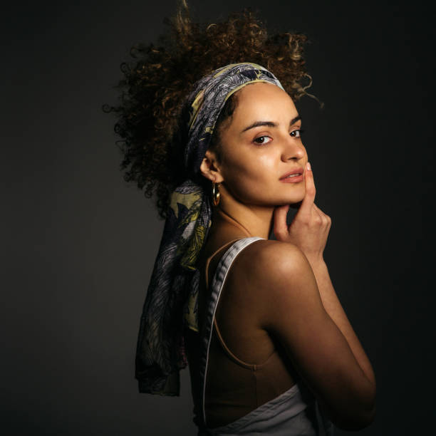 istock Beautiful young female portrait in studio 1303753122