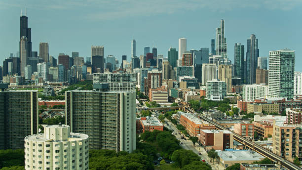 istock Aerial View of Chicago 1303756789