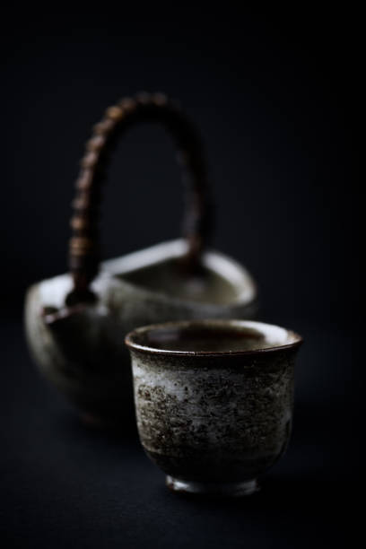istock Traditional, handcrafted ceramic on dark background. Soft focus. Close up. 1303757630