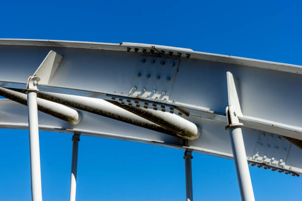 istock iron profiles fastened with bolts. rusty bolts 1303763362