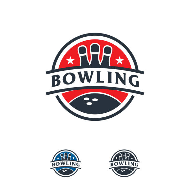 ilustrações de stock, clip art, desenhos animados e ícones de professional bowling team logo sport badge vector template - snooker table