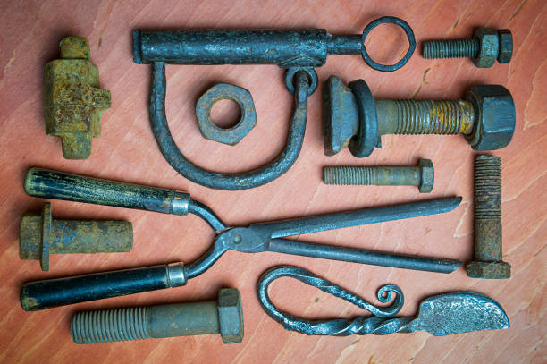 istock Collection of vintage metal rusty items 1303774931