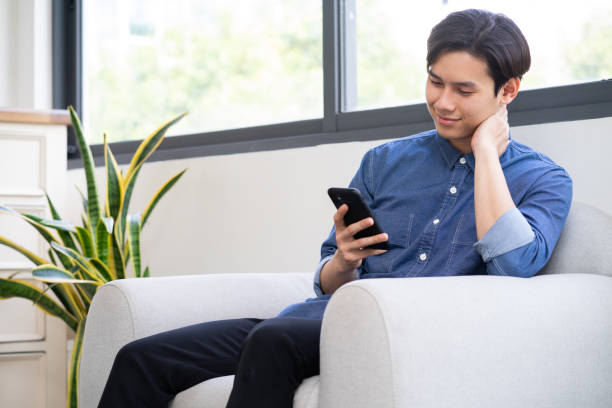 istock The man works at home 1303780666