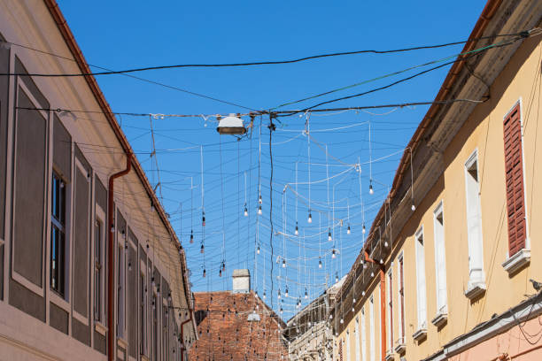 Picture of energy saving street lighting