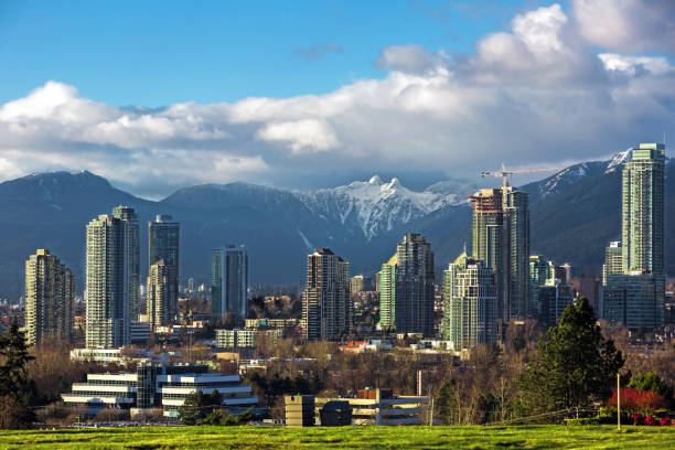 New Residential Area in Burnaby City stock photo