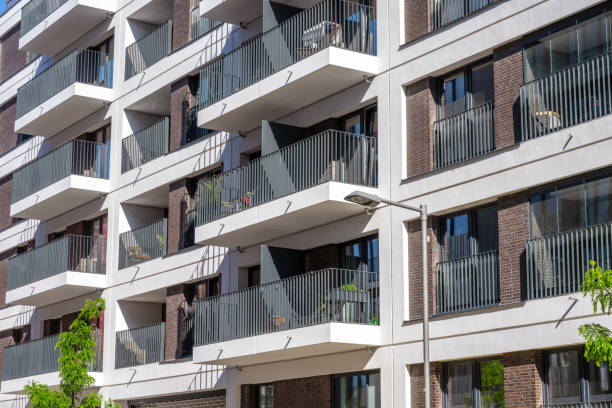istock The facade of a modern apartment building 1303790888