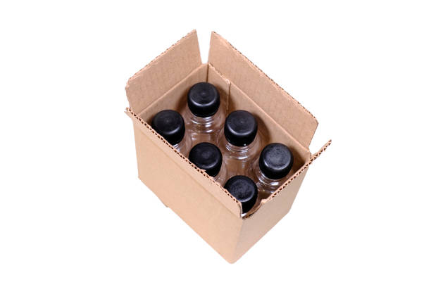 istock paper box with plastic bottles. isolated on a white background 1303795105