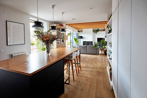 istock Dining Room and Living Room in Spacious Modern Apartment 1303798123