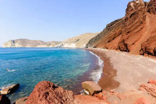 The red beach in Santorini Island (near Akrotiri), Greece
