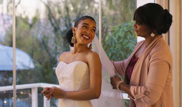 czy wierzysz, że ten dzień nadszedł? - wedding black american culture bride zdjęcia i obrazy z banku zdjęć