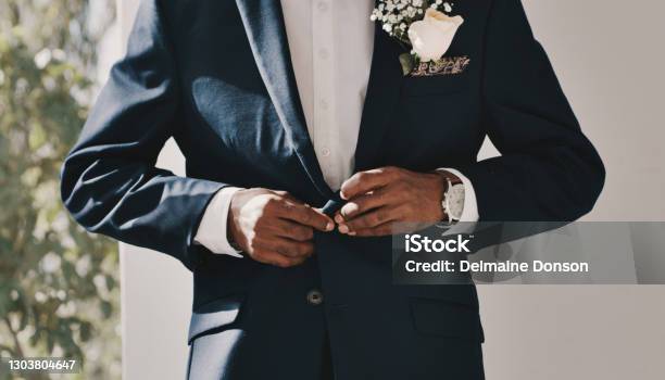 Making Sure I Look On Point For My Bride Stock Photo - Download Image Now - Wedding, Groom - Human Role, Men