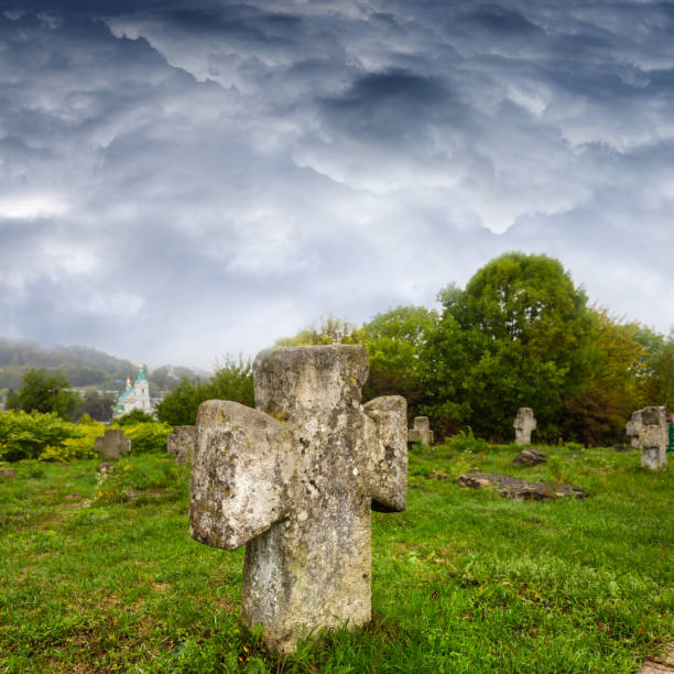 istock old medieval christian cemetery 1303805696