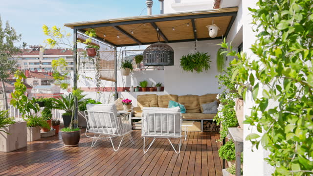 Outdoor Deck of Barcelona Apartment