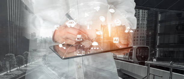 istock Advanced communication and global internet network connection in smart city 1303808918