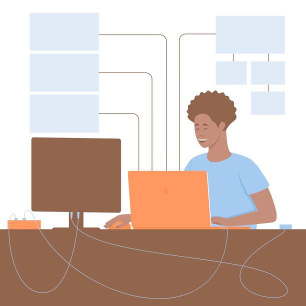 210+ African American Male Programmer Stock Illustrations, Royalty-Free ...