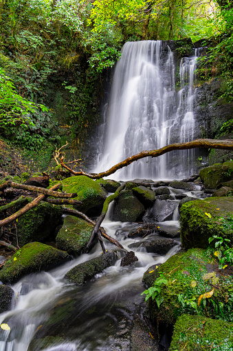 Spectacular Matai Falls in the Catlins, on New Zealand's South Island.