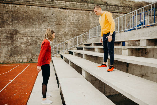 istock Couple jogging outdoor 1303823756