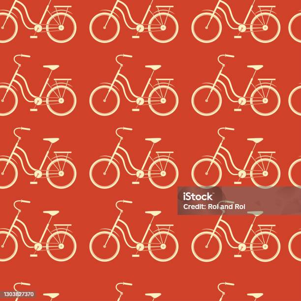 Bike Riding Background Pattern Bicycle Vector Seamless Pattern Background For Wallpaper Wrapping ...