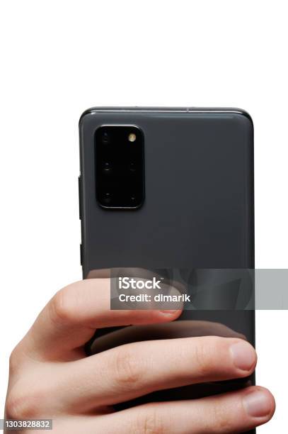 Mobile Phone In Hand Stock Photo - Download Image Now - Hand, Mobile Phone, Rear View