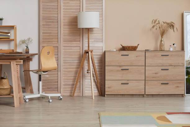 istock Background of Home Interior with Wooden Elements 1303834005