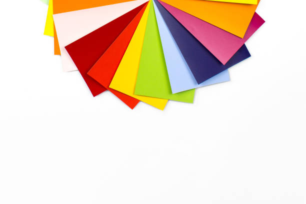Color palette samples on white background. Designer color chart spectrum. Color Samples Tiles